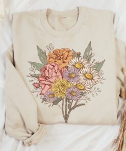 personalized birth flower family bouquet sweatshirt for plant mom unique mothers day shirt custom gift for grandma 3jgvz