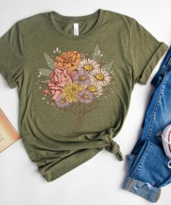 personalized birth month flower bouquet shirt for mom grandma plant mama t shirt unique mothers day gift z5zbt