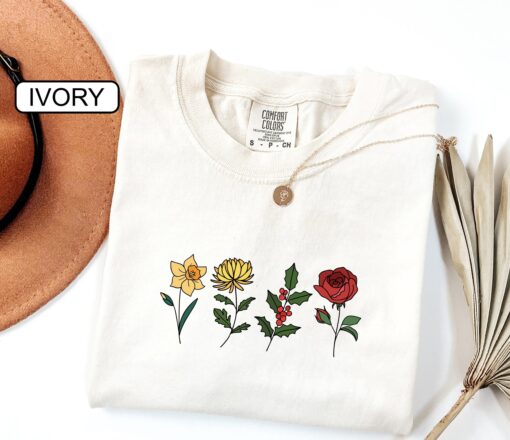 personalized birth month flower shirt custom birthday gift idea unique sentimental tees for moms and loved ones ecuyo scaled