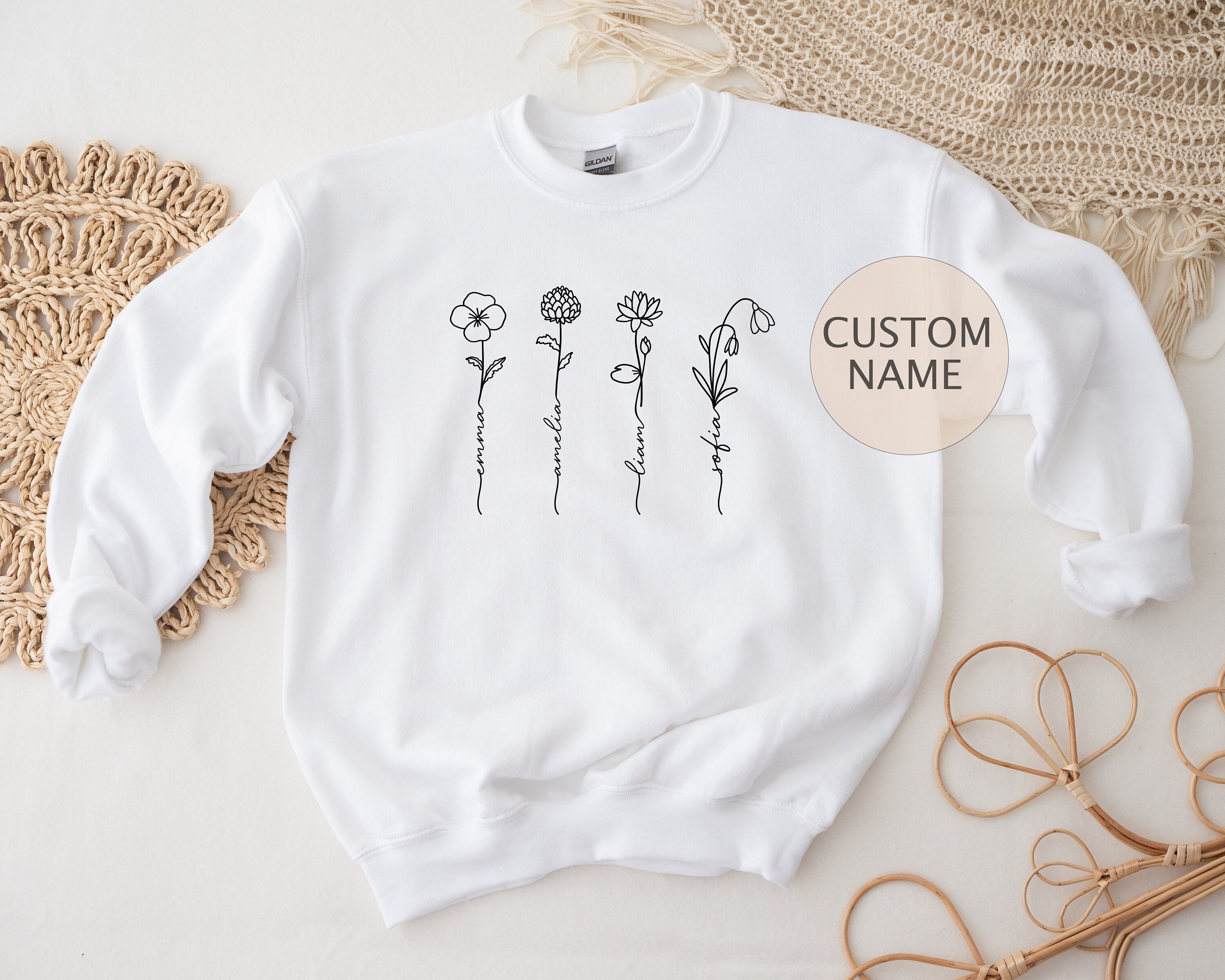 personalized birth month flower sweatshirt with kids names custom hoodie for mom mothers day gift laan0 scaled