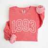 Personalized Birth Year Sweatshirt for Birthdays Custom Trendy Gift Comfort Colors Unique Birthday Apparel