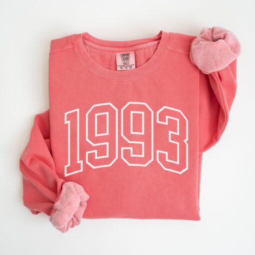 personalized birth year sweatshirt for birthdays custom trendy gift comfort colors unique birthday apparel m3zbj scaled
