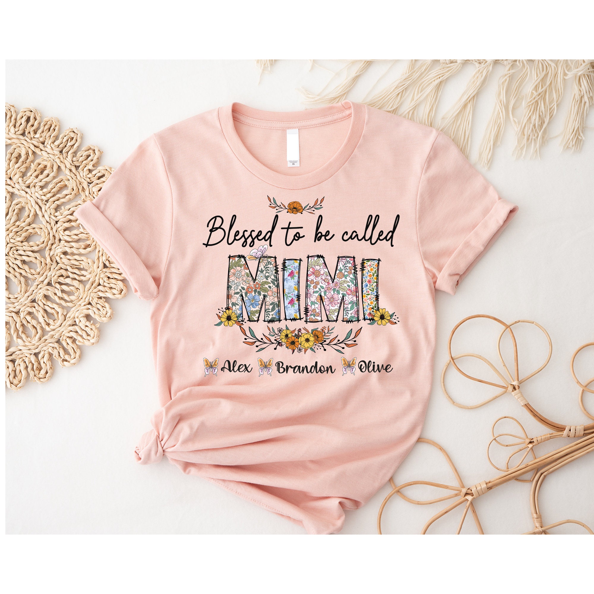 personalized blessed to be called mimi shirt custom mimi t shirt for mothers day unique gift for moms