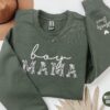 personalized boy mama sweatshirt with kids names floral design custom crewneck for mothers day baby reveal outfit ihvww