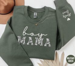personalized boy mama sweatshirt with kids names floral design custom crewneck for mothers day baby reveal outfit ihvww