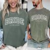 personalized bride and groom t shirt for engagement honeymoon matching outfits wedding party apparel comfort colors tee igeqr scaled