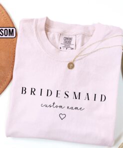 personalized bridesmaid shirt custom bachelorette party t shirt team bride matching outfit gift for wedding celebration jywro