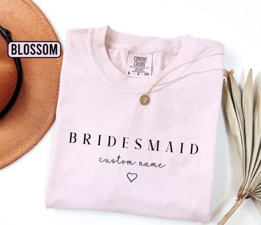 personalized bridesmaid shirt custom bachelorette party t shirt team bride matching outfit gift for wedding celebration jywro scaled