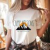 Personalized Camping Family Shirt Retro Sunset Mountain Nature Tee Custom Campground Shirt for Bachelorette Party