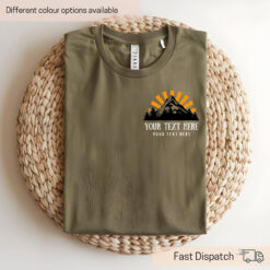 personalized camping shirt custom family camp tee retro sunset mountain nature design for church camp adventures lusq4