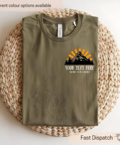 personalized camping shirt custom family camp tee retro sunset mountain nature design for church camp adventures lusq4