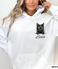 personalized cat hoodie custom cat face sweatshirt for cat mom cat dad t shirt unique gift for cat lovers and new pet owners mbzkz