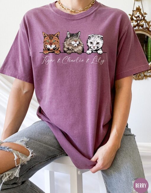 personalized cat mom shirt custom t shirt for cat lovers cute pet tee gift for new cat owners and cat dads 4b4m5
