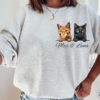 personalized cat mom sweatshirt custom cat face hoodie for new cat owners unique pet lover apparel svzhu