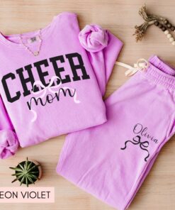 personalized cheer mom sweatshirt and sweatpants custom name cheerleading shirt unique cheer mom apparel os42v