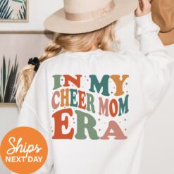 personalized cheer mom sweatshirt for back to school custom cheerleading gifts in my cheer mom era shirt gesfl