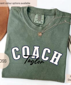 personalized coach shirt custom name tee for sports teams game day comfort colors coach apparel crm0k