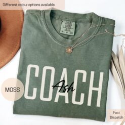 personalized coach shirt custom name tee sports team game day shirt comfort colors best coach apparel iqg4c