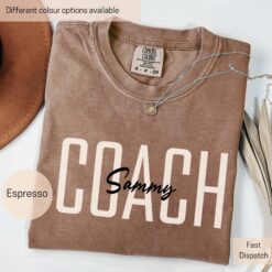 personalized coach shirt custom name tee sports team game day shirt comfort colors best coach apparel rhcur