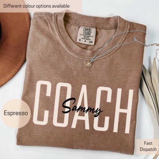 personalized coach shirt custom name tee sports team game day shirt comfort colors best coach apparel rhcur