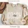 personalized coach sweatshirt custom name shirt for sports team game day oversized coach shirt unique gift for coaches rfyqe