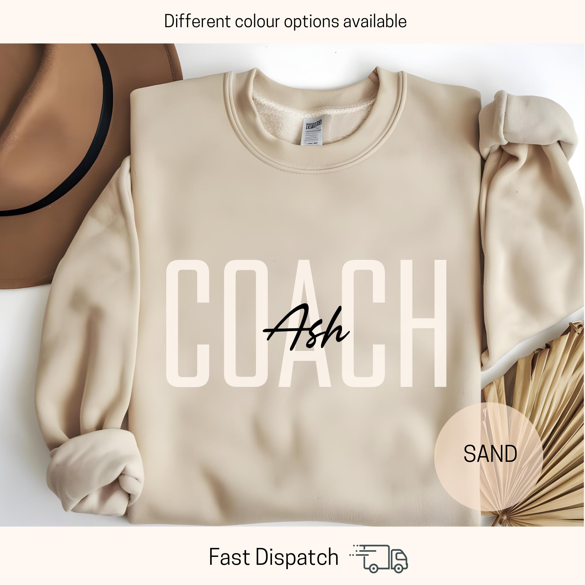 personalized coach sweatshirt custom name shirt for sports team game day oversized coach shirt unique gift for coaches rfyqe