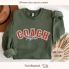 Personalized Coach Sweatshirt Custom Name Shirt for Sports Teams Game Day Oversized Coach Apparel