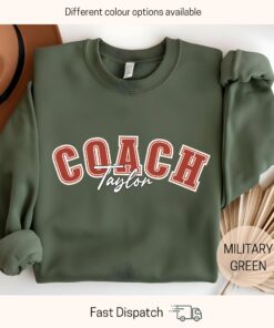 personalized coach sweatshirt custom name shirt for sports teams game day oversized coach apparel bqgyn