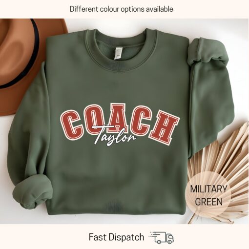personalized coach sweatshirt custom name shirt for sports teams game day oversized coach apparel bqgyn