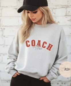 personalized coach sweatshirt custom name shirt for sports teams game day oversized coach apparel j24fn