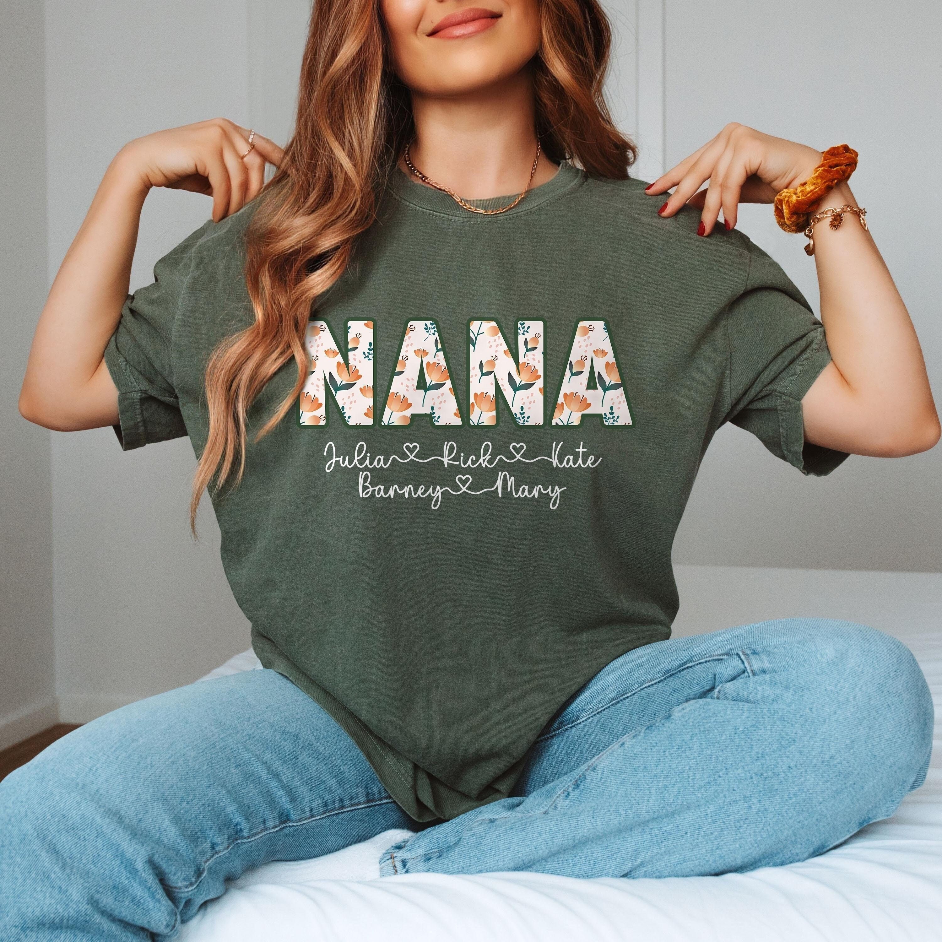 personalized comfort colors nana shirt retro t shirt custom nana outfit unique gift for her best nana ever apparel x3psj scaled