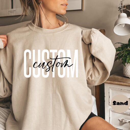 personalized custom text hoodie and sweatshirt with customized quotes for unique gifts and outfits