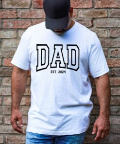 personalized dad shirt est 2024 for fathers day custom gift unique dad life t shirt best dad ever shirt dvwct