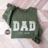 personalized dad sweatshirt with established year custom hoodie for new dads pregnancy reveal outfit unique gifts nshxo