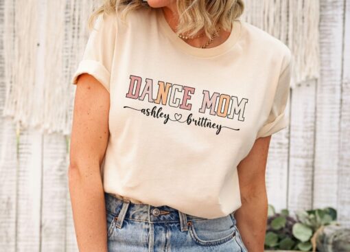 personalized dance mom shirt with children names custom mama tee unique gift for dance moms and mothers day