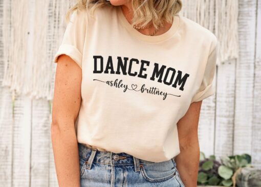 personalized dance mom shirt with names custom mama tee unique dance mom gift for mothers day and special occasions wolop
