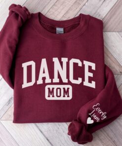 personalized dance mom sweatshirt with names on sleeve custom crewneck for dance moms unique gift idea lwczz