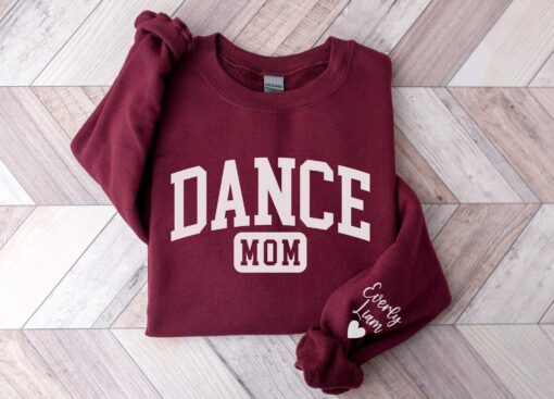 personalized dance mom sweatshirt with names on sleeve custom crewneck for dance moms unique gift idea lwczz