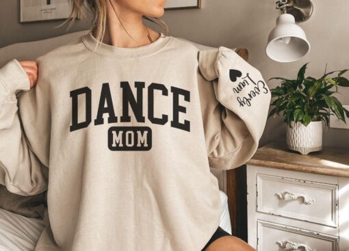 personalized dance mom sweatshirt with names on sleeve custom crewneck for dance moms unique gift idea rvd6m