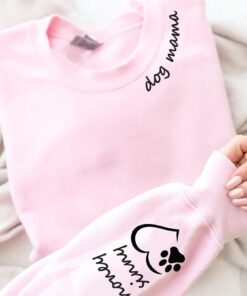 personalized dog mama sweatshirt custom dog paw print sweatshirt best gifts for dog moms christmas gifts for mom mdblq