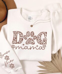 personalized dog mama sweatshirt with custom dog names for new dog moms and dog parents unique pet shirt 6lw7o