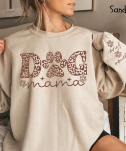 personalized dog mama sweatshirt with custom dog names for new dog moms and dog parents unique pet shirt zr11r