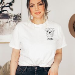 personalized dog mom shirt custom dog t shirt for dog lovers unique pet drawing tee for customizable style cohlt