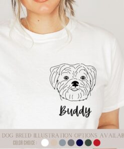 personalized dog mom shirt custom dog t shirt for dog lovers unique pet drawing tee for customizable style i1kel