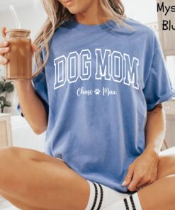 personalized dog mom shirt with dog name custom pet shirt for new dog moms unique dog parent gift s15ok