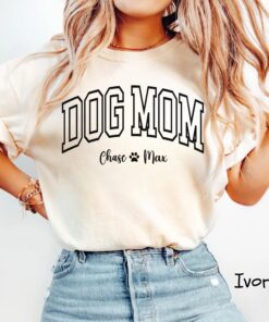 personalized dog mom shirt with dog name custom pet shirt for new dog moms unique dog parent gift txkas