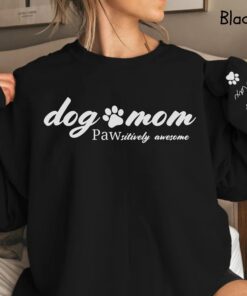 personalized dog mom sweatshirt with custom dog names unique pet parent shirt for new dog moms and dog lovers e2ibr