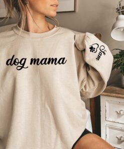 personalized dog mom sweatshirt with dog names custom pullover for dog lovers unique gift for dog moms whove