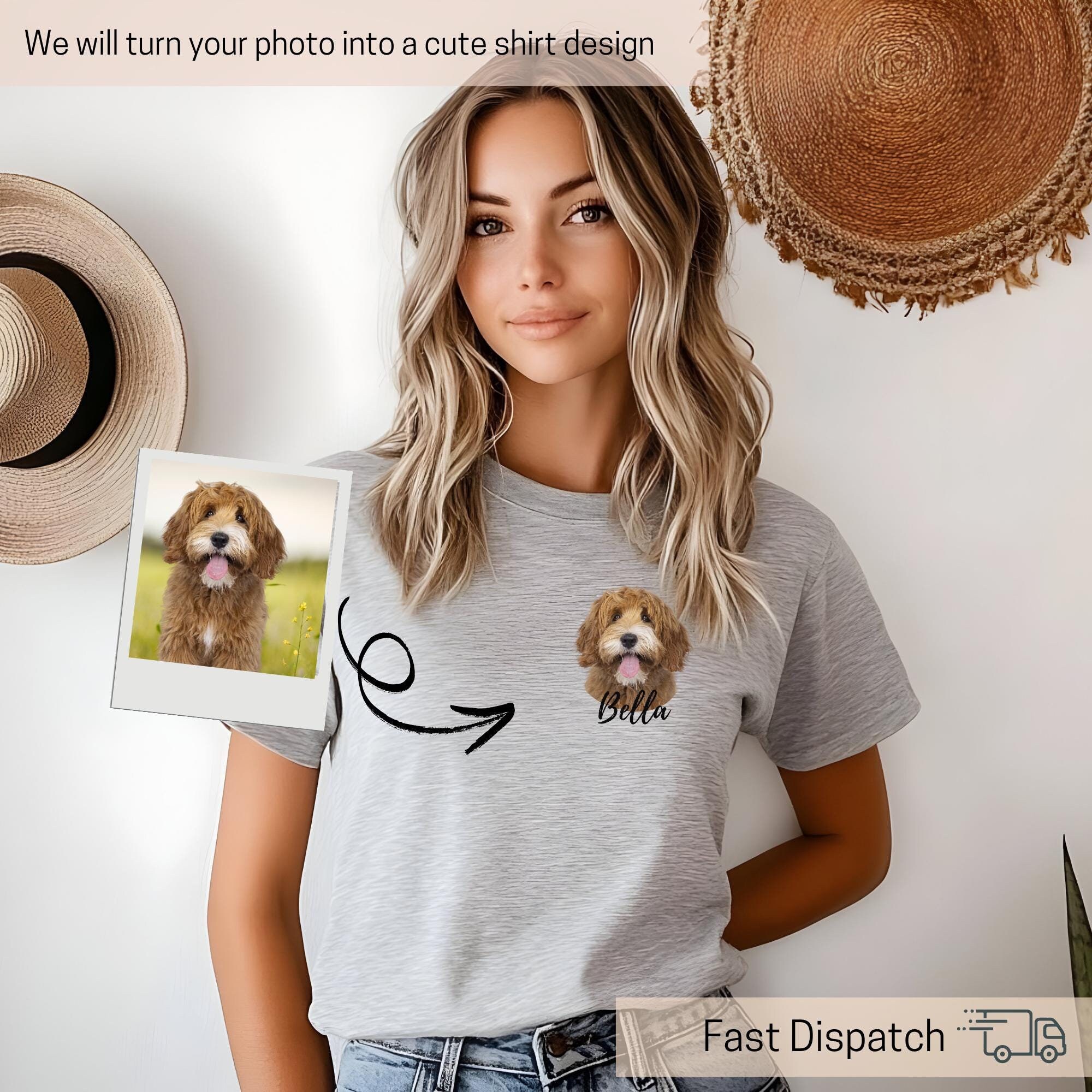 personalized dog photo shirt custom pet name t shirt unique dog mom dad gift custom cat shirt for pet lovers tvfnj