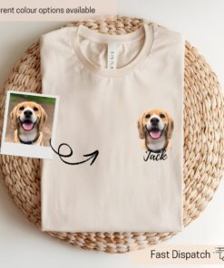 personalized dog photo shirt with custom name unique pet portrait shirt for dog moms and dads perfect for pet lovers bzxao